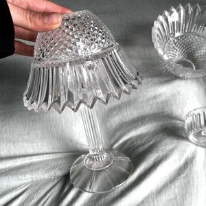 Set of Two Crystal Candle Holders